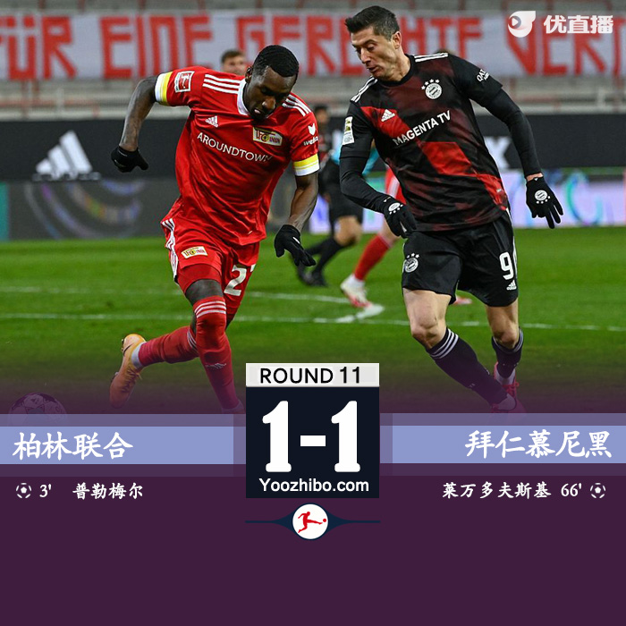 <a href=/zuqiuyouguan/bayern/ target=_blank class=infotextkey>拜仁</a>慕尼黑1-1柏林联合